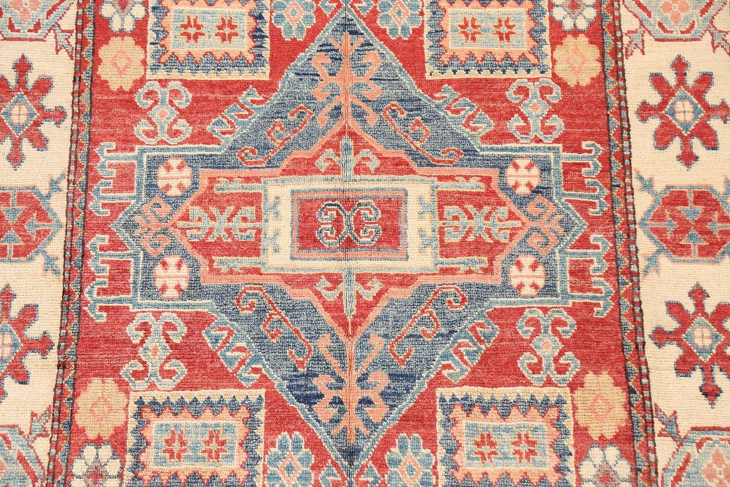 Geometric Kazak Oriental Area Rug 5x6