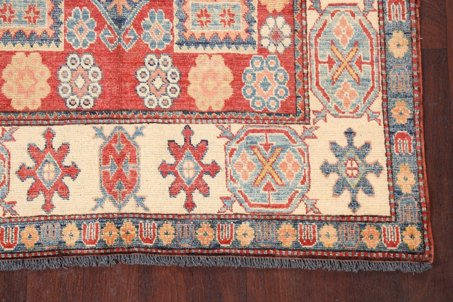 Geometric Kazak Oriental Area Rug 5x6