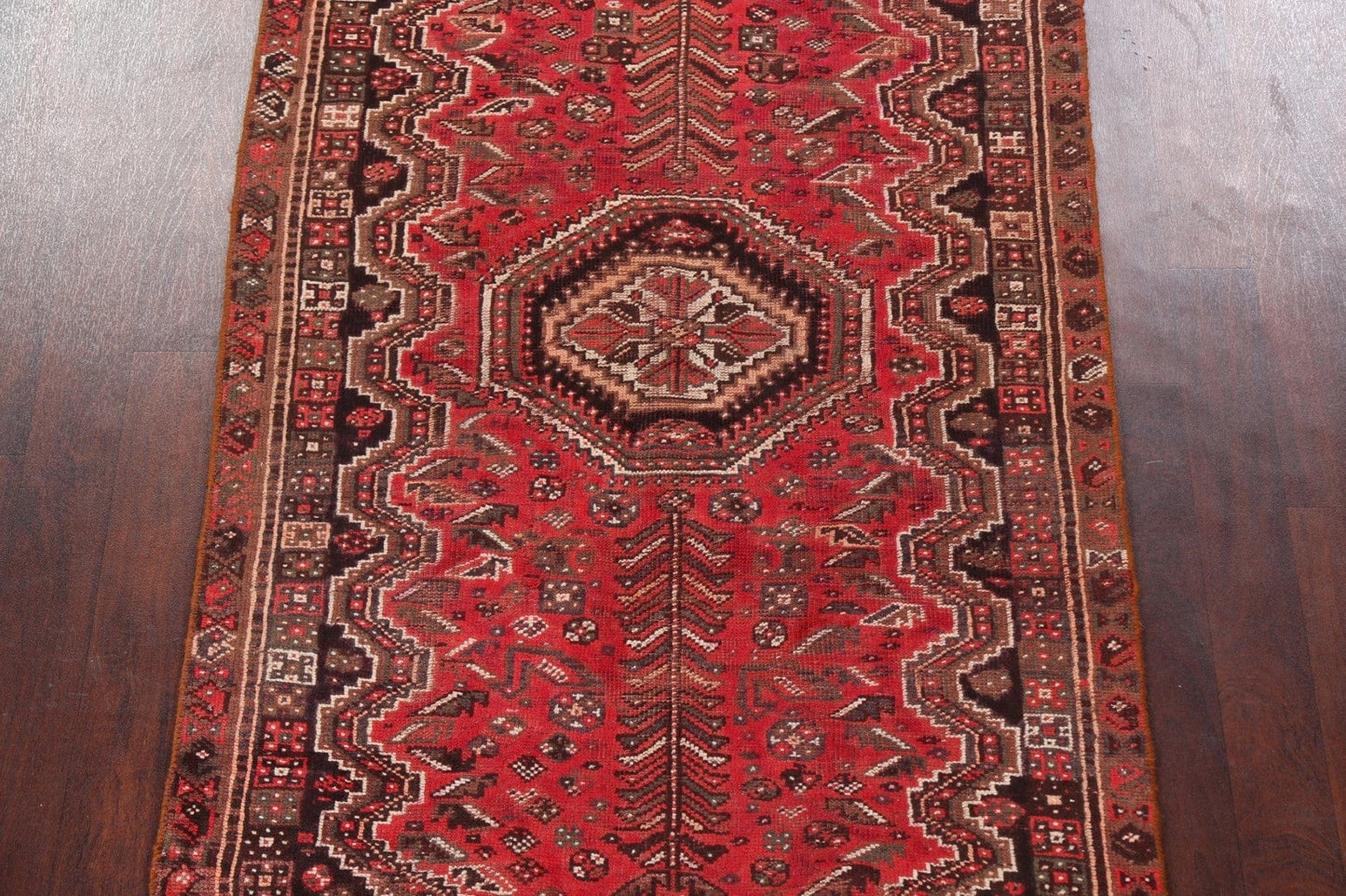 Antique Vegetable Dye Shiraz Persian Rug 4x8