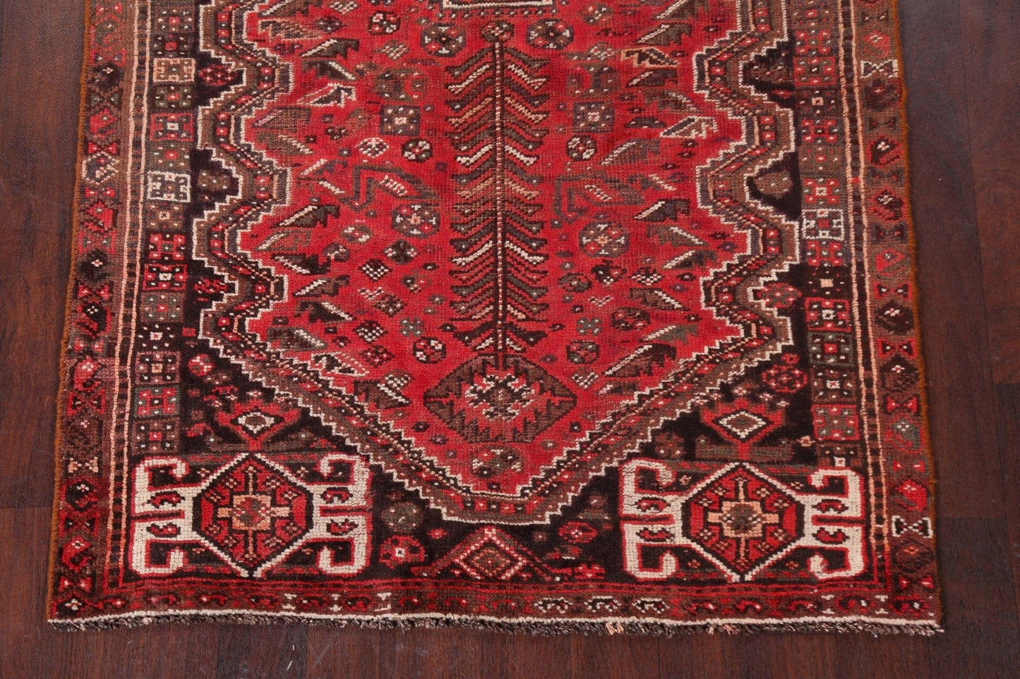 Antique Vegetable Dye Shiraz Persian Rug 4x8