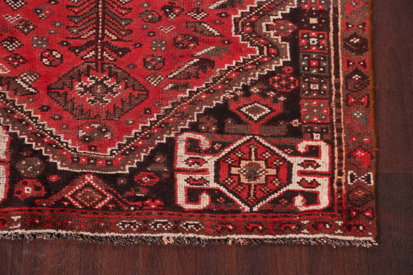 Antique Vegetable Dye Shiraz Persian Rug 4x8