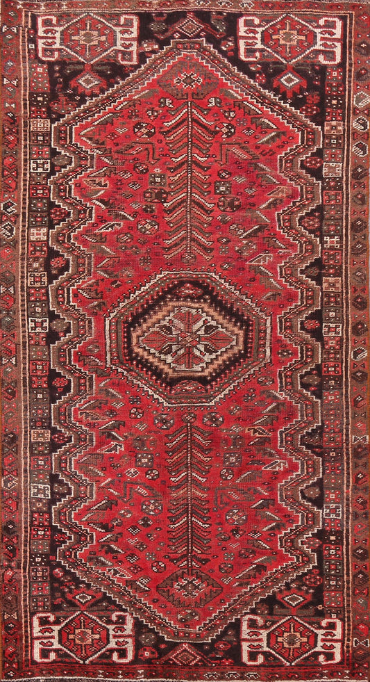 Antique Vegetable Dye Shiraz Persian Rug 4x8