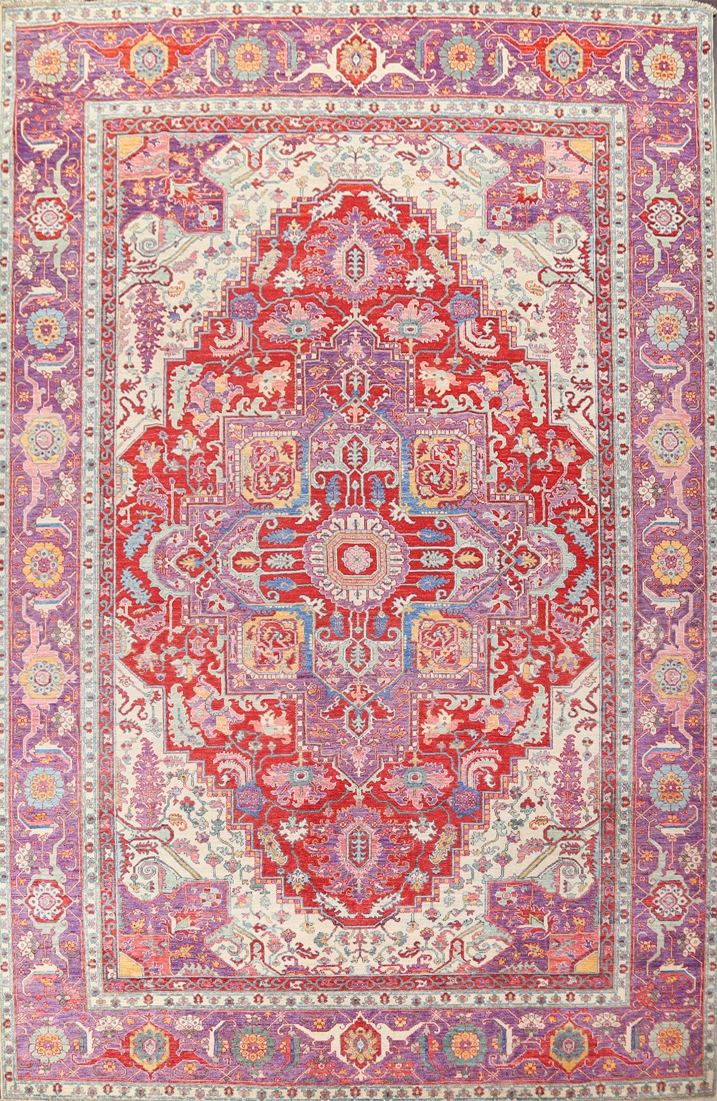 Vegetable Dye Heriz Serapi Wool Area Rug 10x14