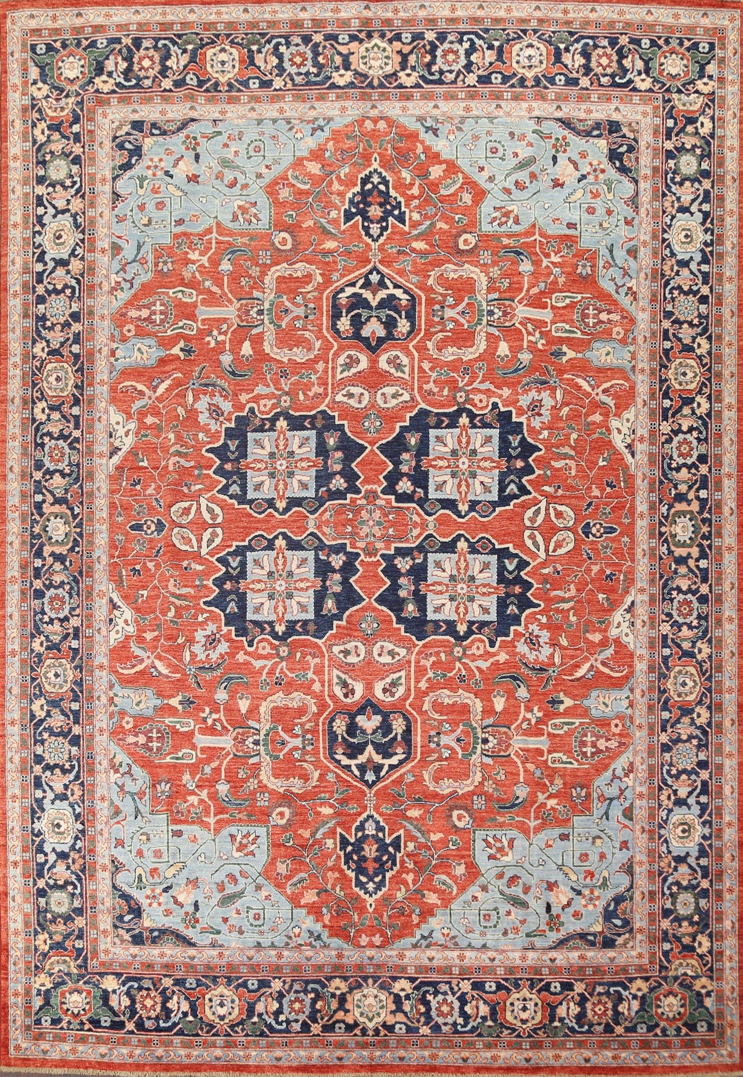 Vegetable Dye Heriz Serapi Oriental Area Rug 9x12