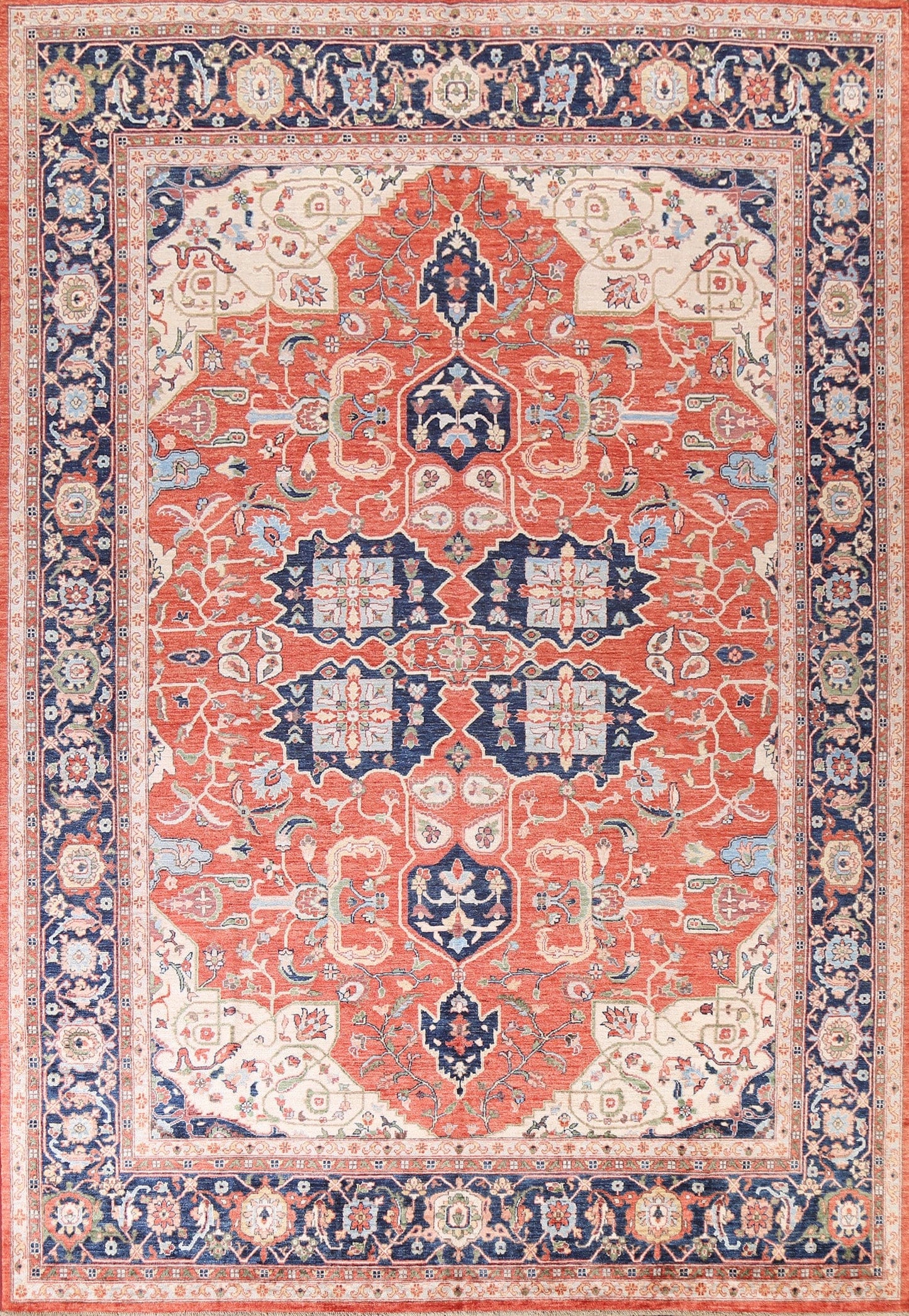 Vegetable Dye Heriz Serapi Oriental Area Rug 9x12