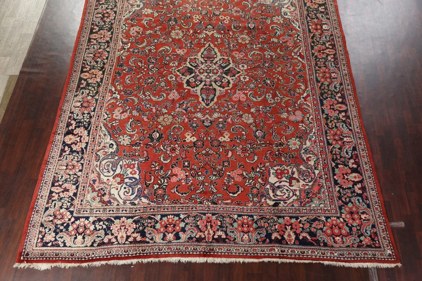 Antique Vegetable Dye Mahal Persian Area Rug 11x14