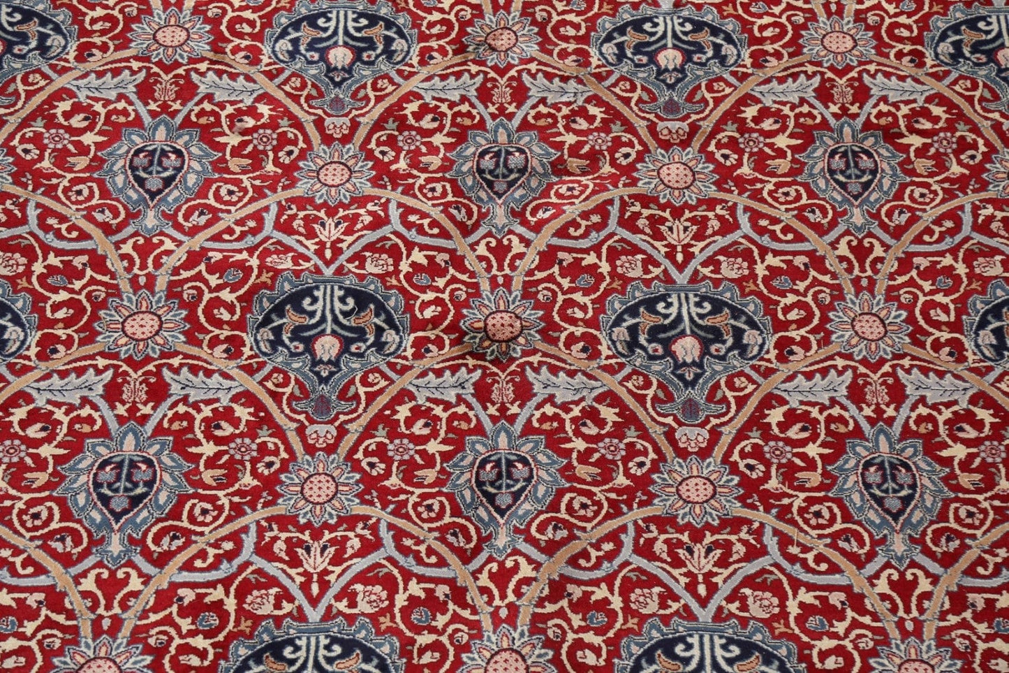 All-Over Red Tabriz Wool Handmade Rug 12x18