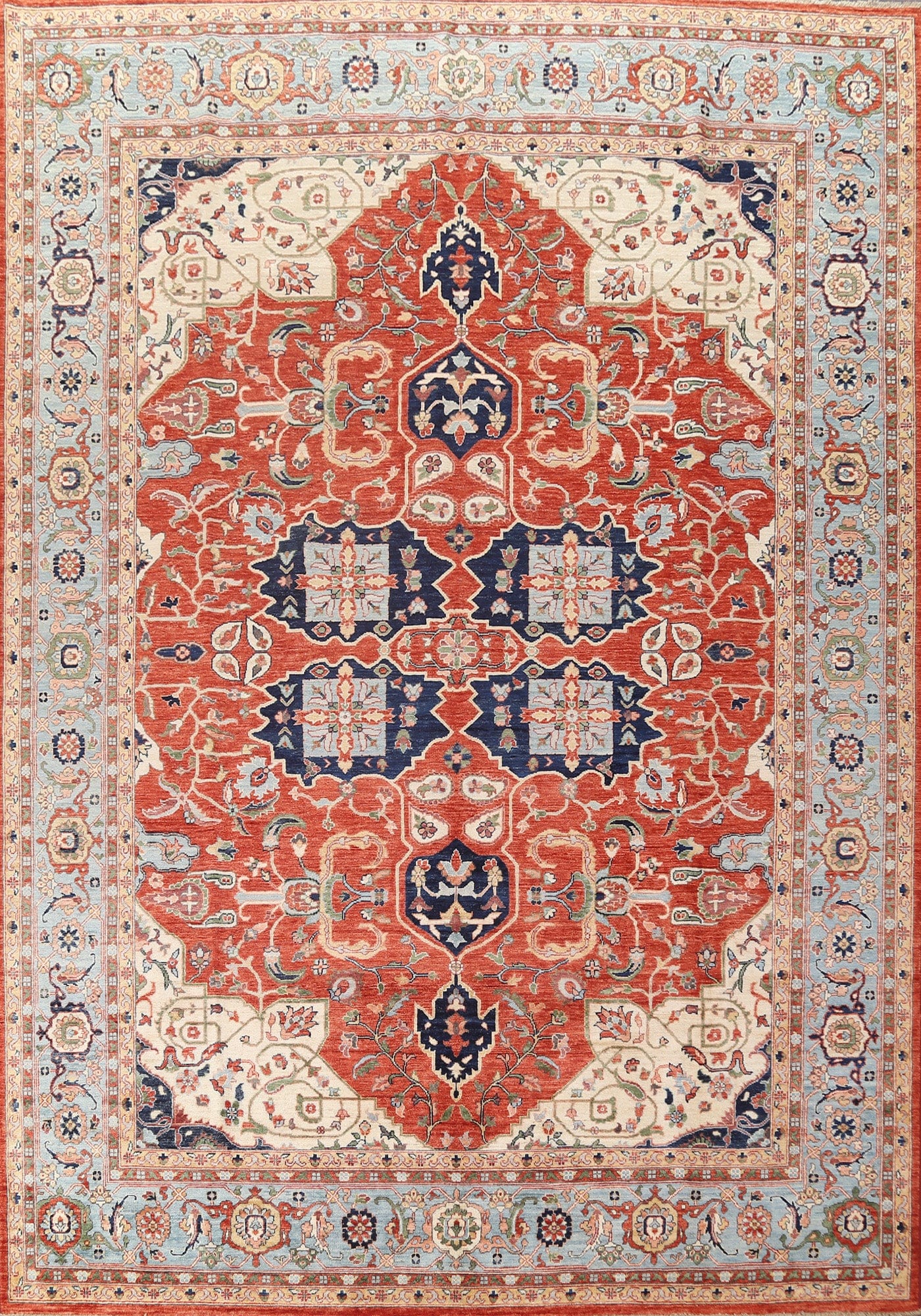 Vegetable Dye Heriz Serapi Area Rug 9x12