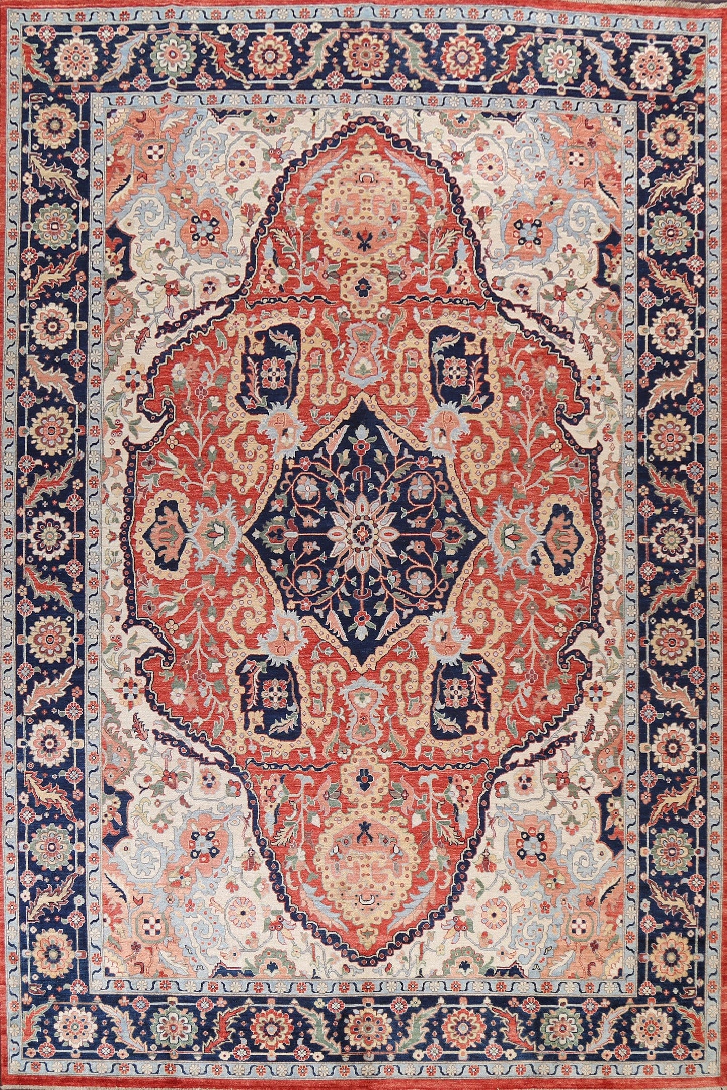 Vegetable Dye Heriz Serapi Oriental Area Rug 10x14