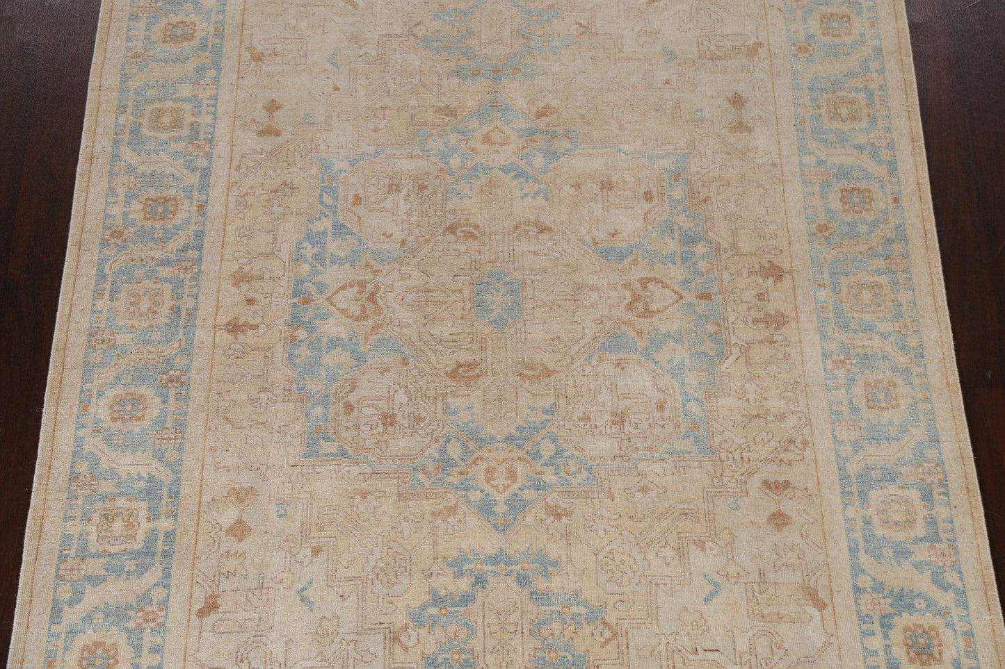 Vegetable Dye Muted Heriz Serapi Area Rug 6x9