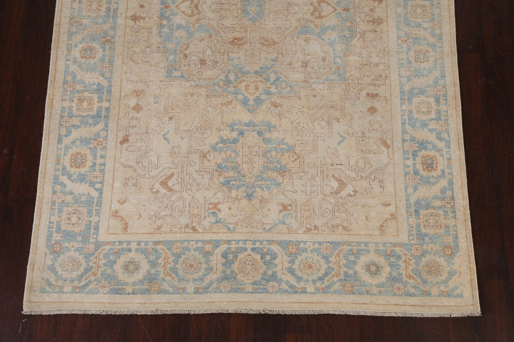 Vegetable Dye Muted Heriz Serapi Area Rug 6x9