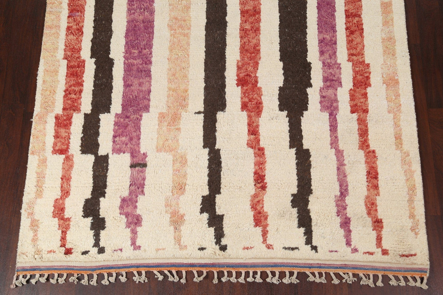 Wool Moroccan Abstract Area Rug 7x11