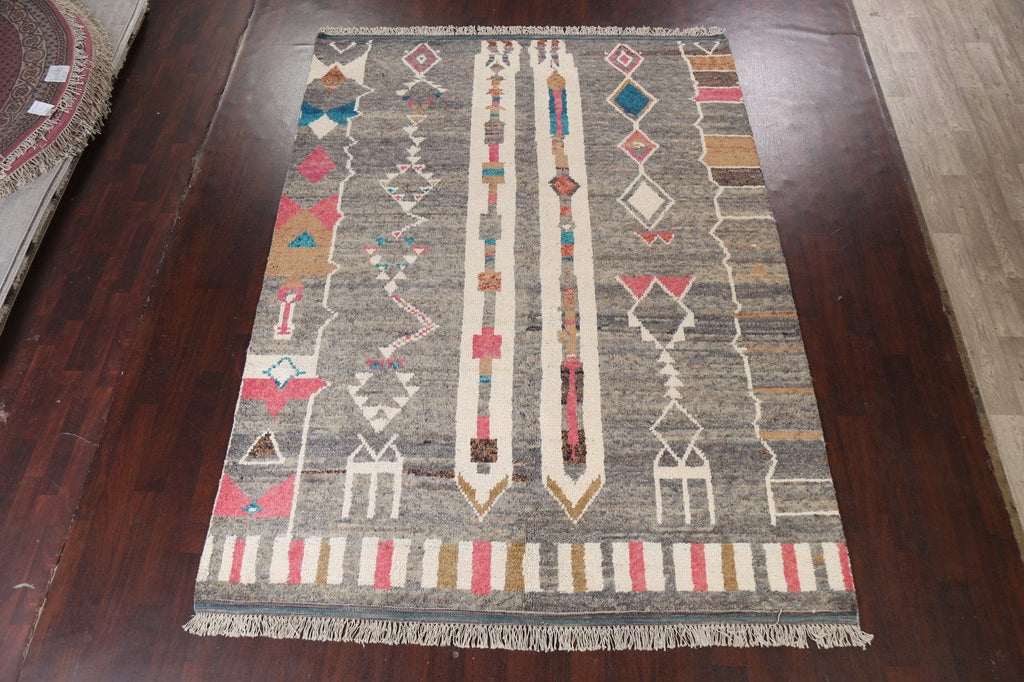 Tribal Moroccan Wool Area Rug 8x11