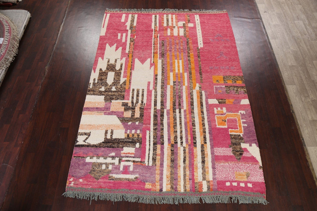 Abstract Moroccan Wool Area Rug 8x11