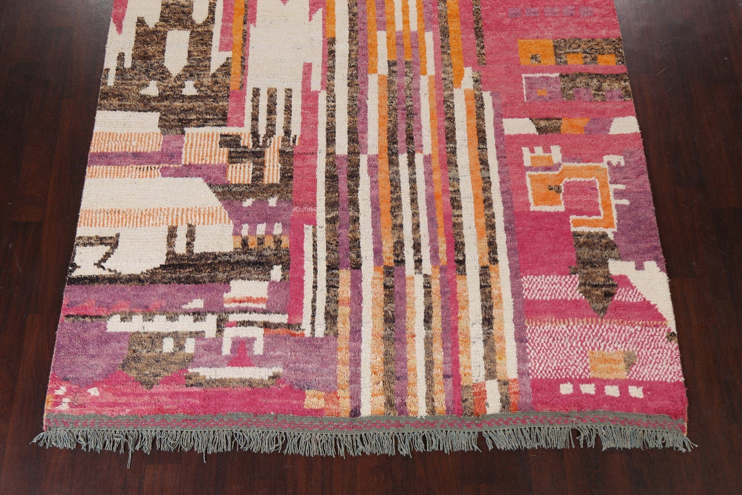 Abstract Moroccan Wool Area Rug 8x11