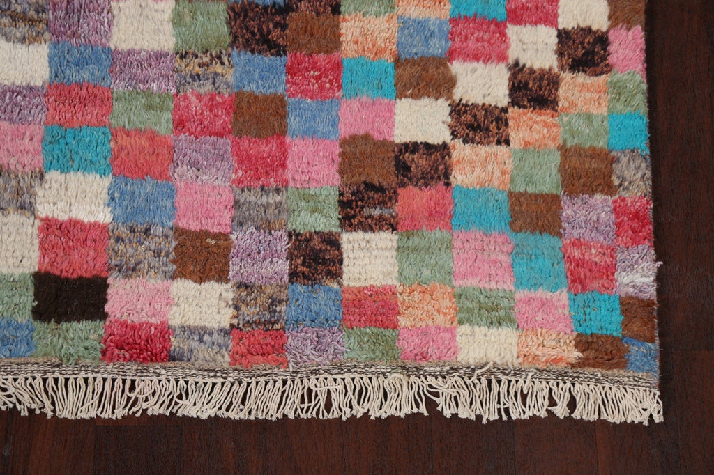 Checkered Moroccan Wool Area Rug 6x10