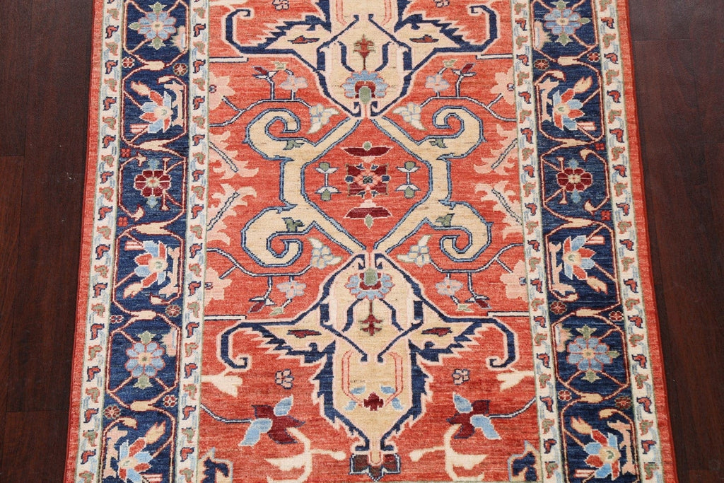 Vegetable Dye Kazak Handmade Area Rug 4x6