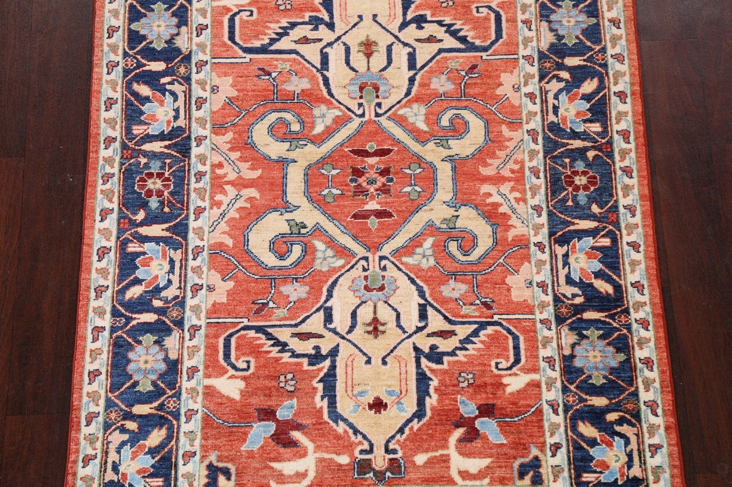 Vegetable Dye Kazak Handmade Area Rug 4x6