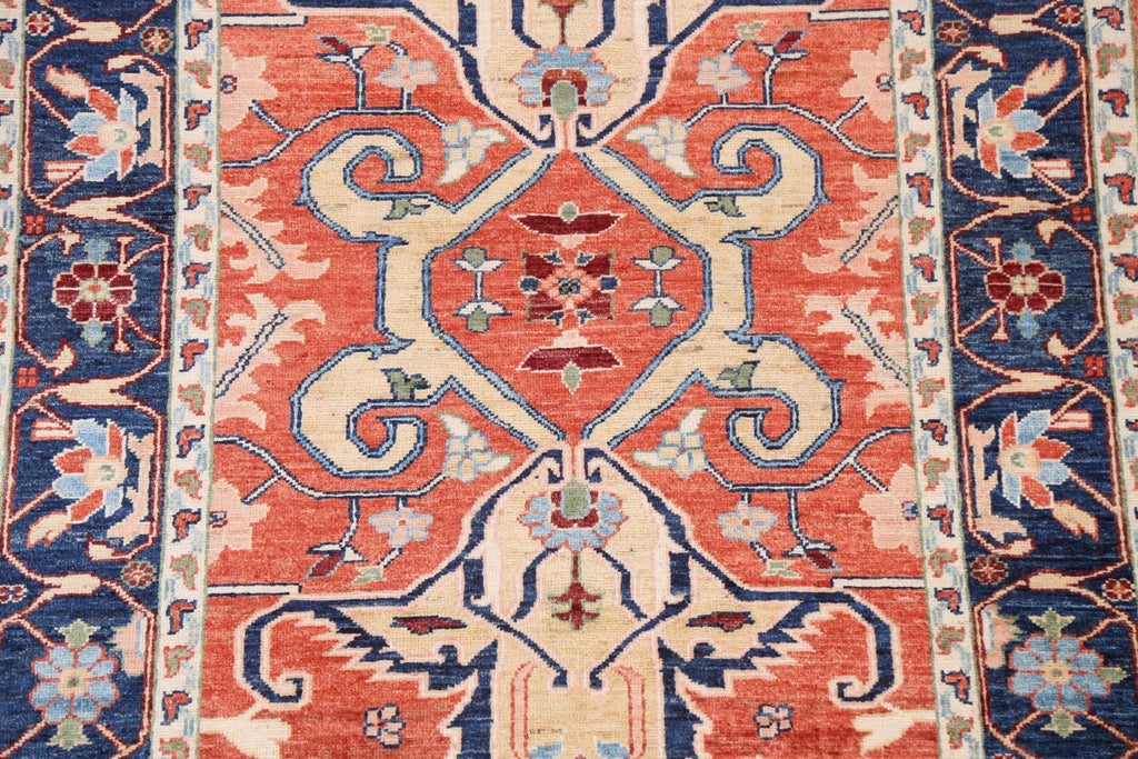 Vegetable Dye Kazak Handmade Area Rug 4x6