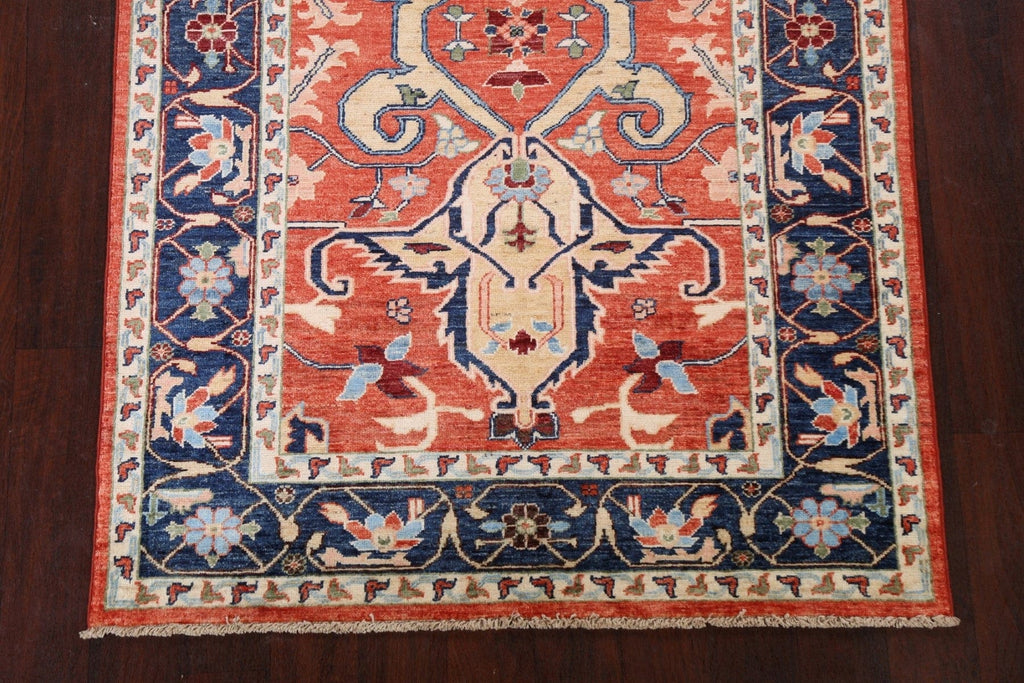 Vegetable Dye Kazak Handmade Area Rug 4x6