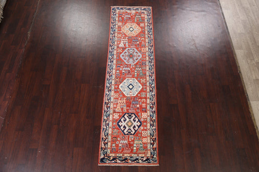 Vegetable Dye Heriz Serapi Wool Runner Rug 3x10