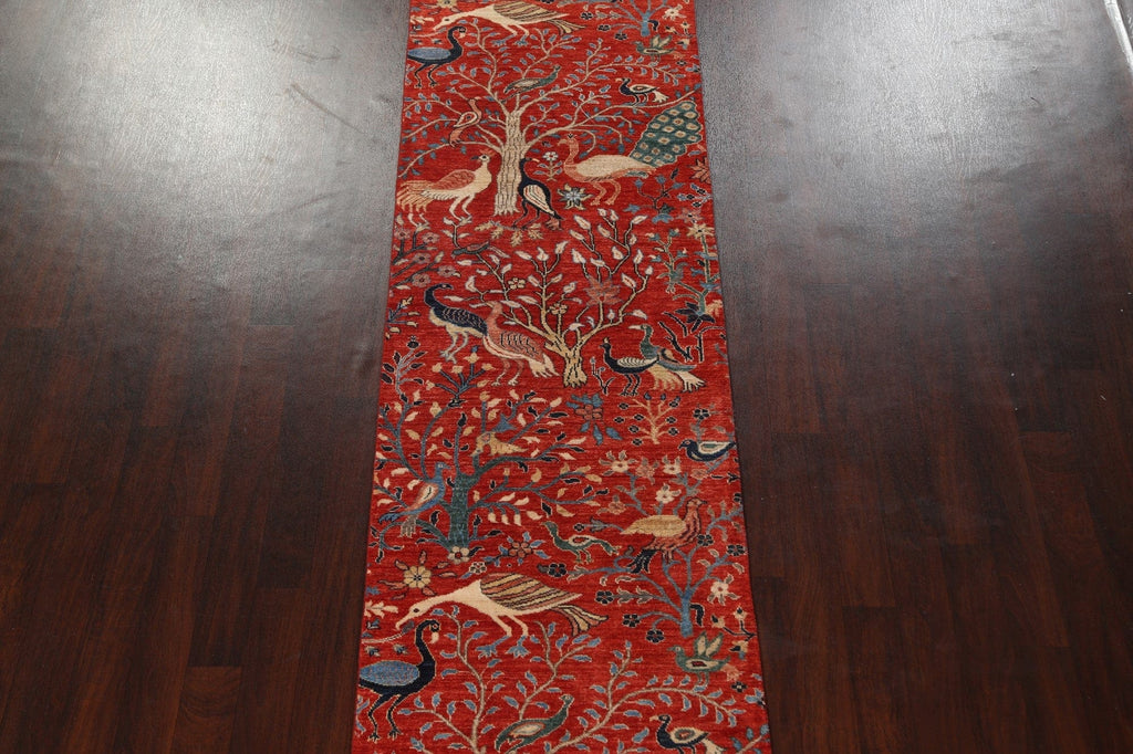 Vegetable Dye Tabriz Wool Runner Rug 3x17