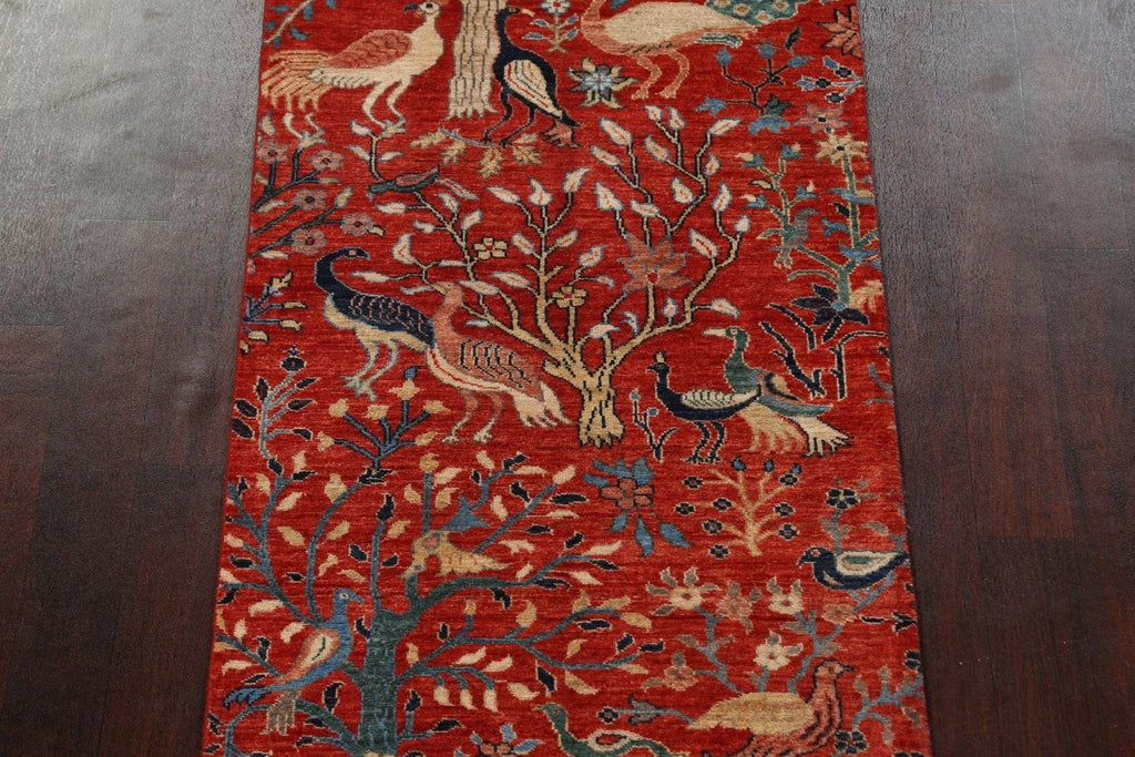 Vegetable Dye Tabriz Wool Runner Rug 3x17