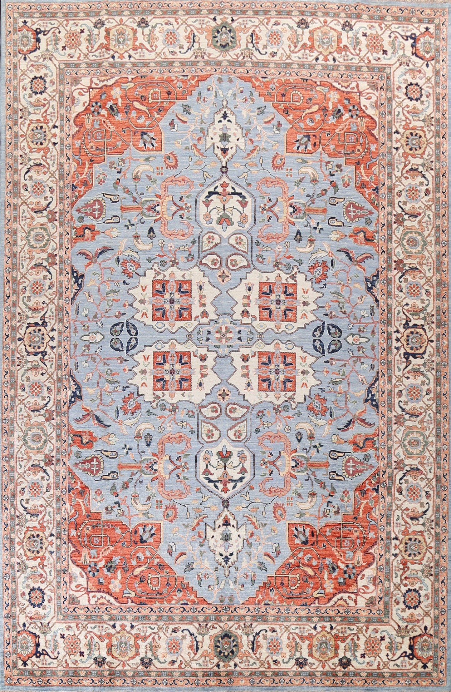 Vegetable Dye Heriz Serapi Wool Area Rug 10x14