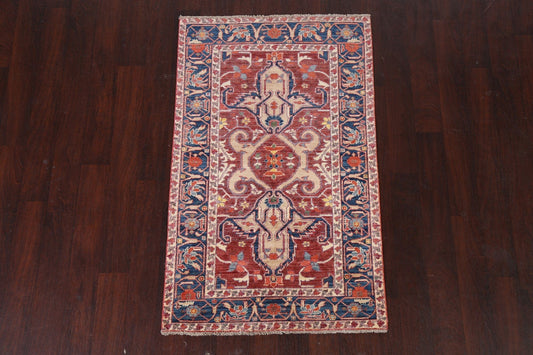 Vegetable Dye Heriz Serapi Handmade Rug 3x5