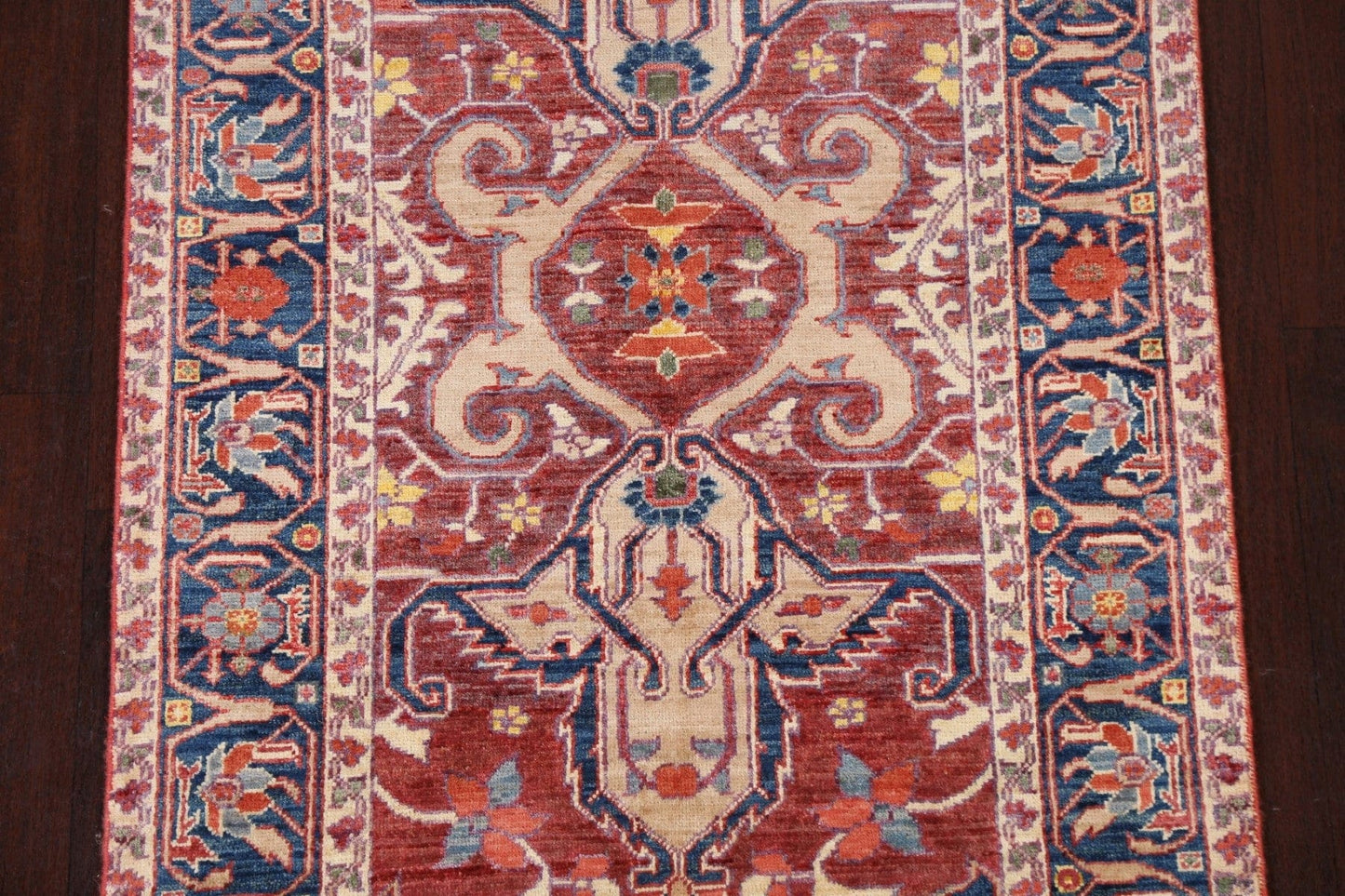 Vegetable Dye Heriz Serapi Handmade Rug 3x5