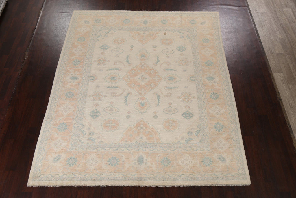 Vegetable Dye Muted Oushak Turkish Area Rug 8x10