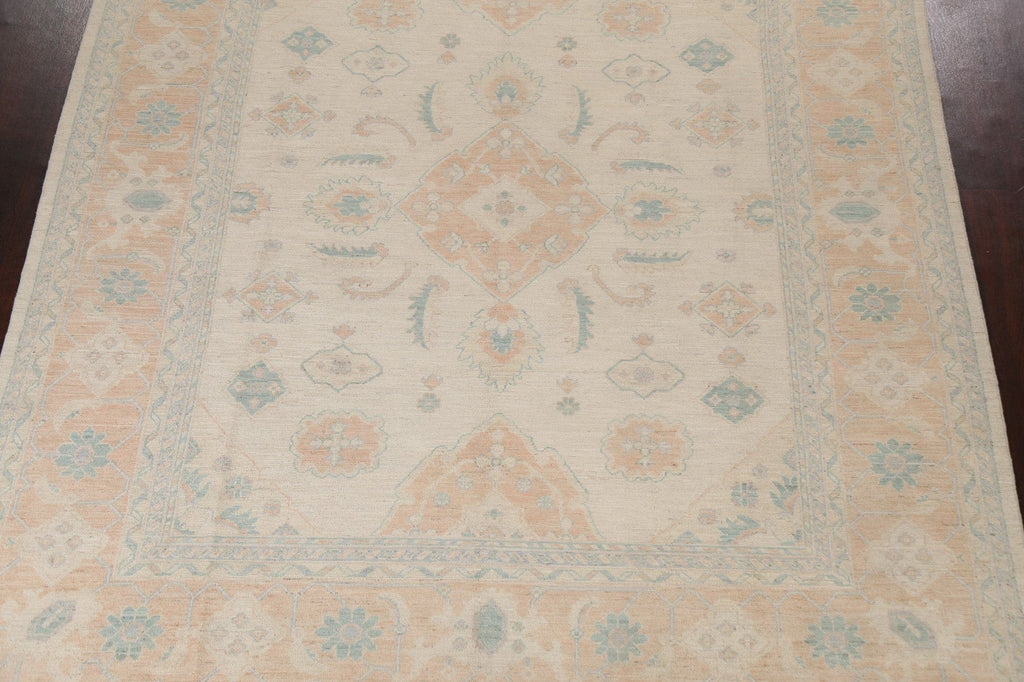 Vegetable Dye Muted Oushak Turkish Area Rug 8x10