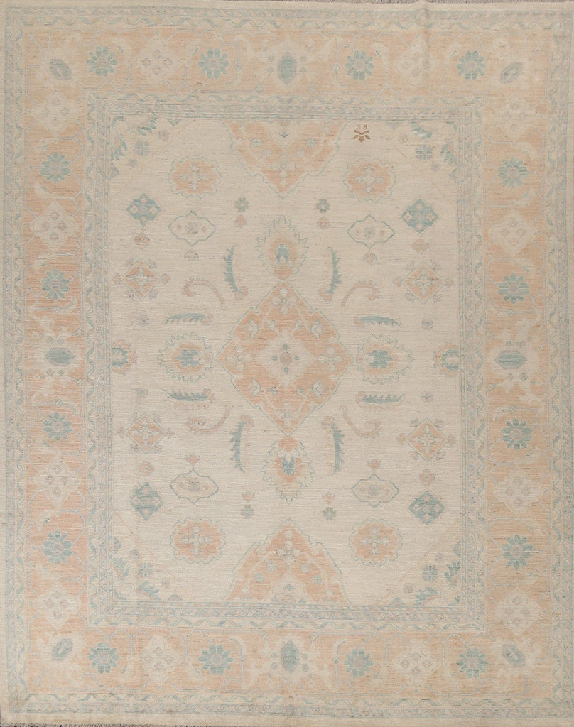 Vegetable Dye Muted Oushak Turkish Area Rug 8x10