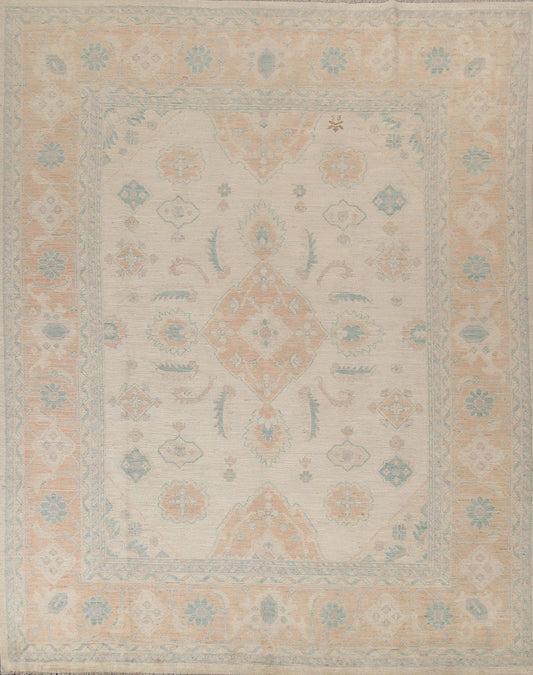 Vegetable Dye Muted Oushak Turkish Area Rug 8x10