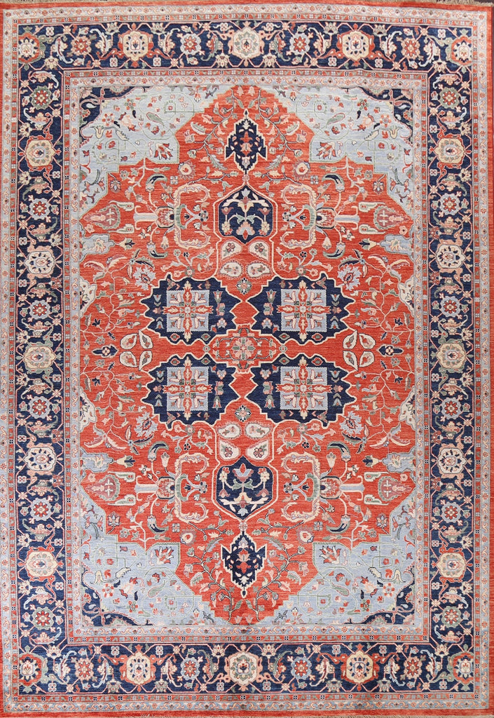 Vegetable Dye Heriz Serapi Wool Area Rug 10x14