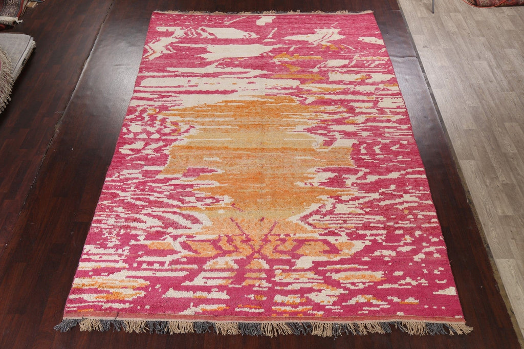 Abstract Moroccan Wool Area Rug 9x13