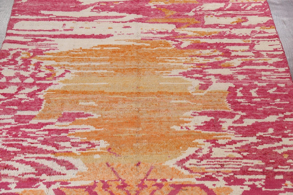 Abstract Moroccan Wool Area Rug 9x13