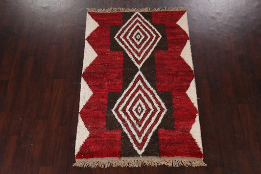 Tribal Moroccan Wool Area Rug 4x6