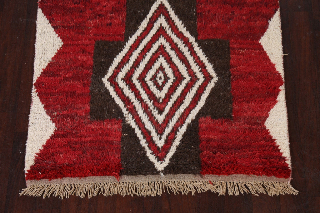 Tribal Moroccan Wool Area Rug 4x6