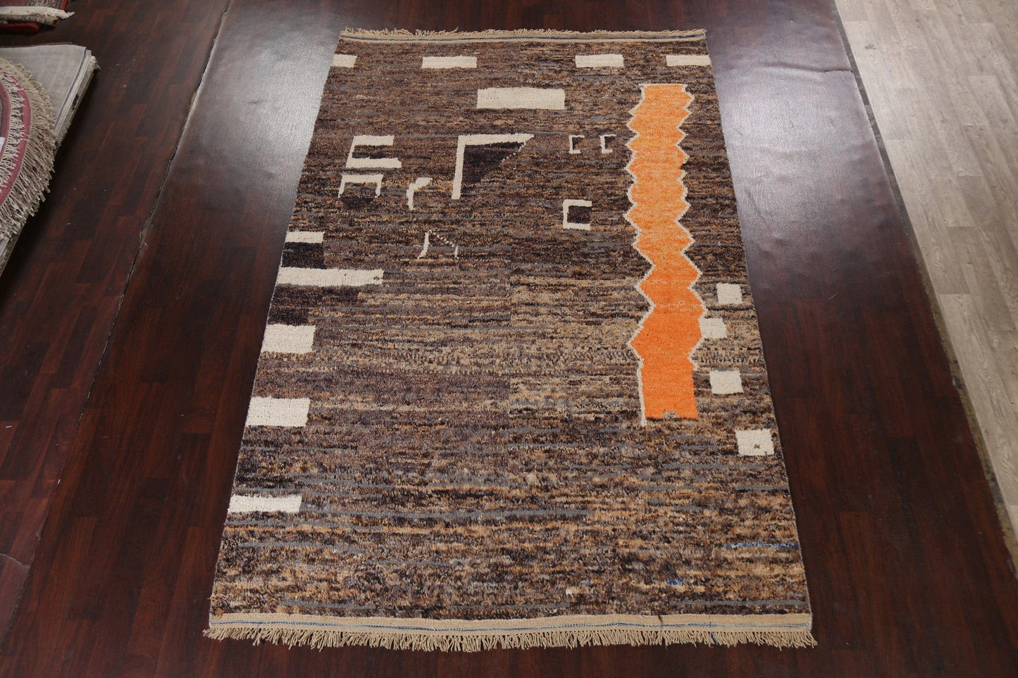 Abstract Moroccan Wool Area Rug 7x11