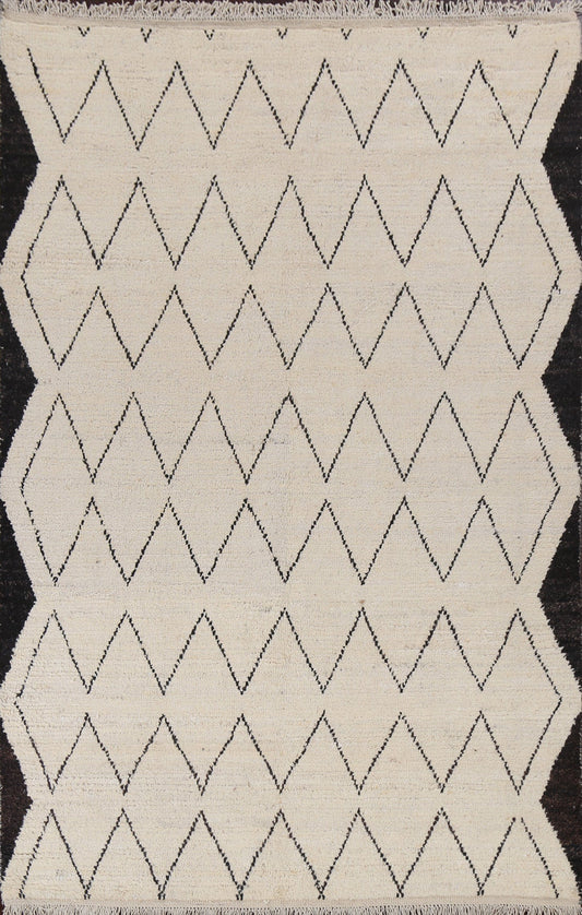 Handmade Moroccan Wool Area Rug 6x10