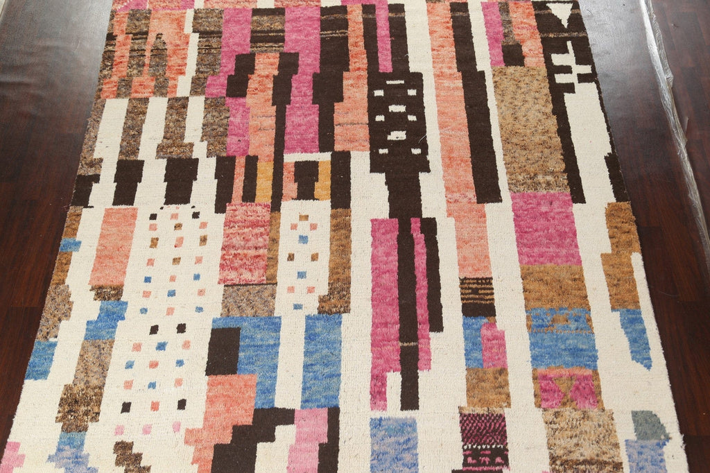 Abstract Moroccan Wool Area Rug 9x12