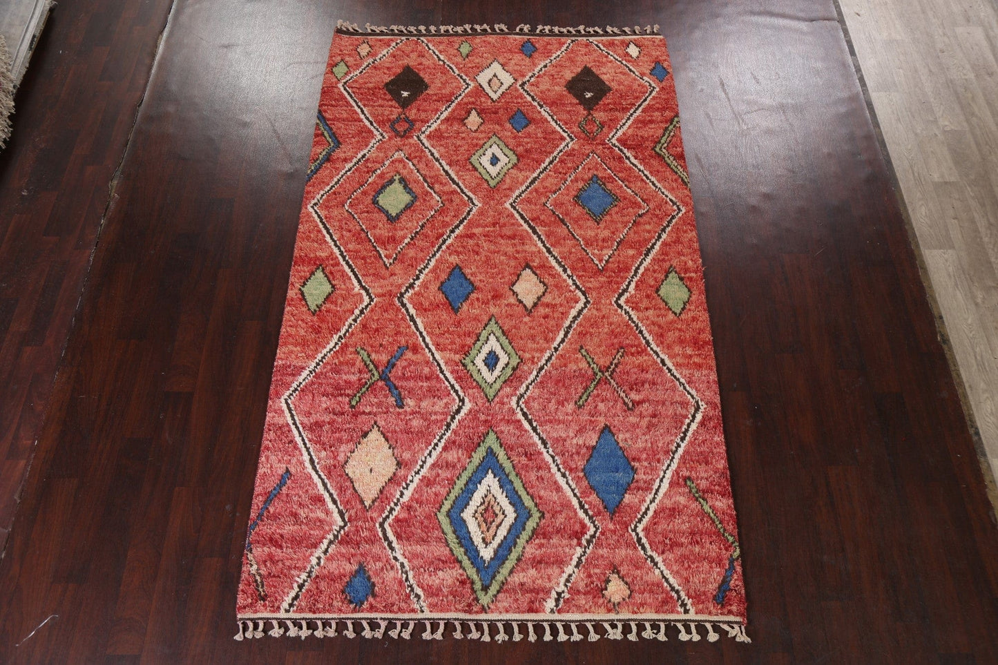 Geometric Moroccan Wool Area Rug 6x10