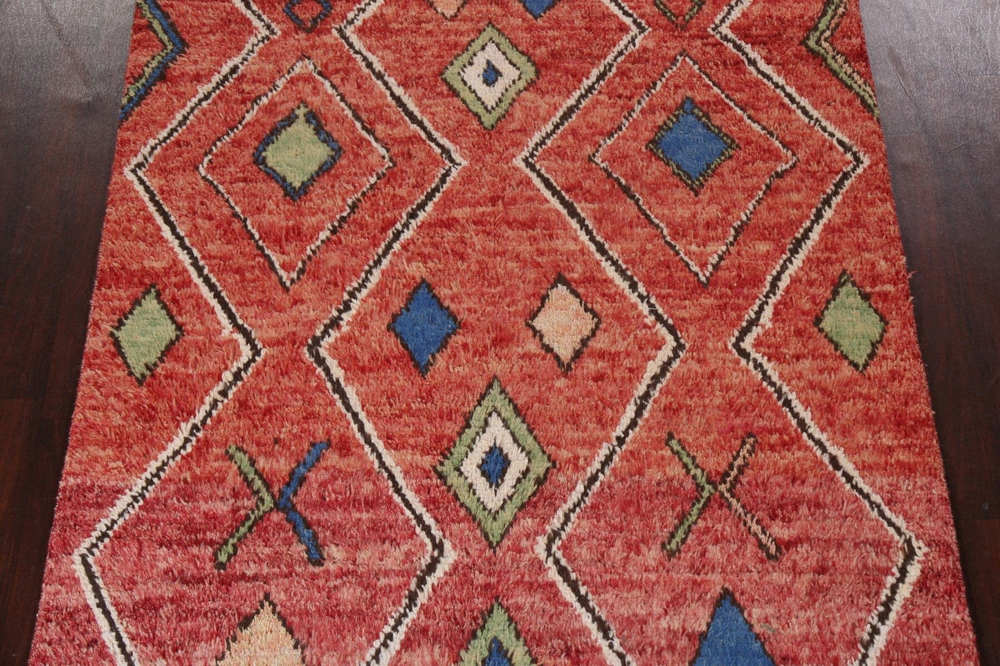 Geometric Moroccan Wool Area Rug 6x10