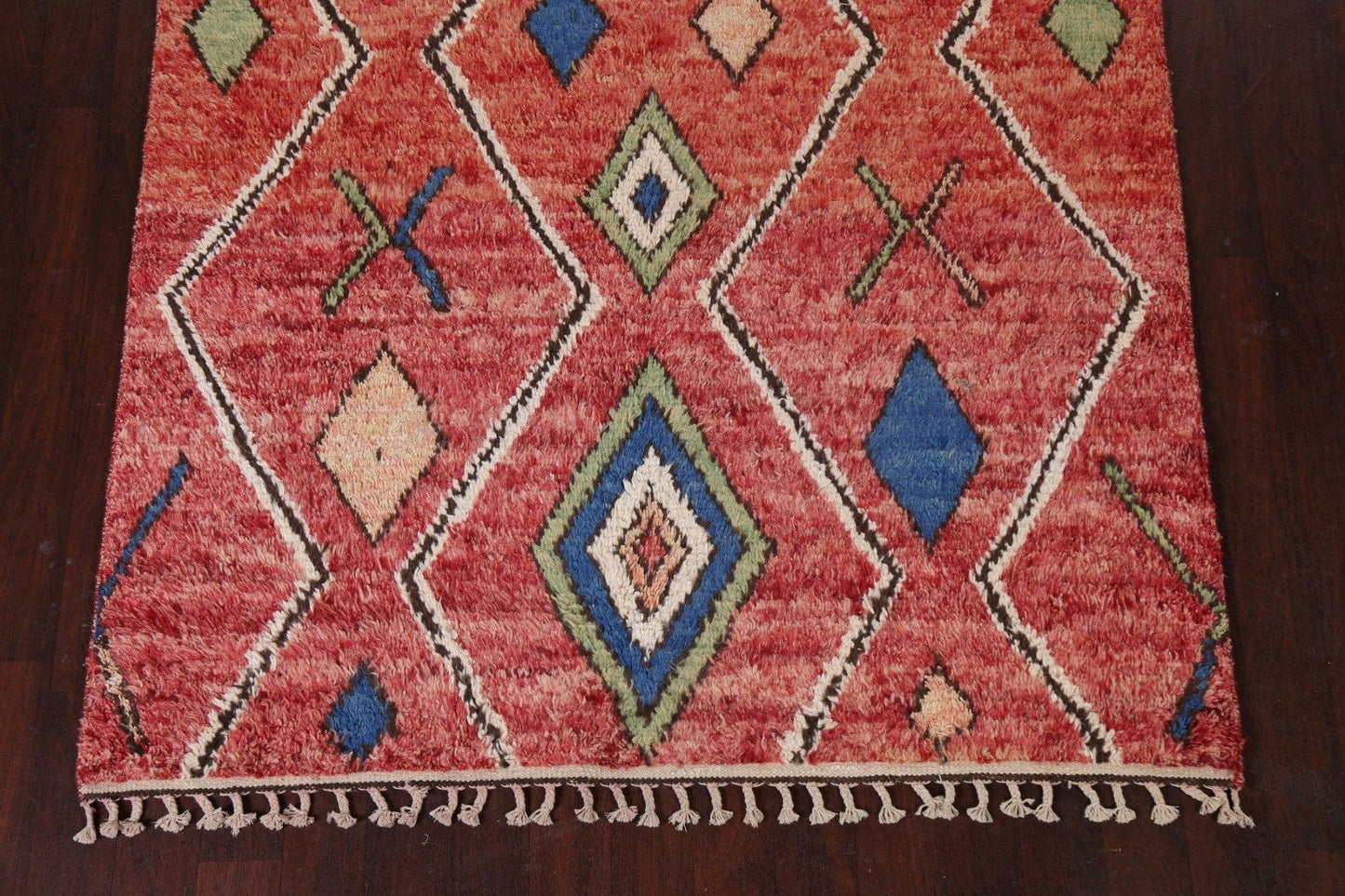 Geometric Moroccan Wool Area Rug 6x10