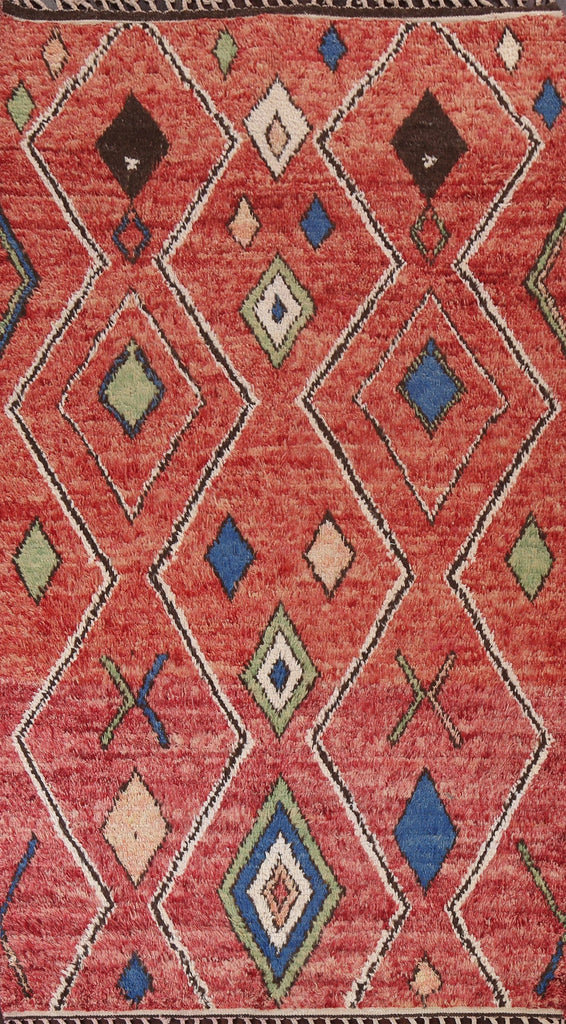 Geometric Moroccan Wool Area Rug 6x10