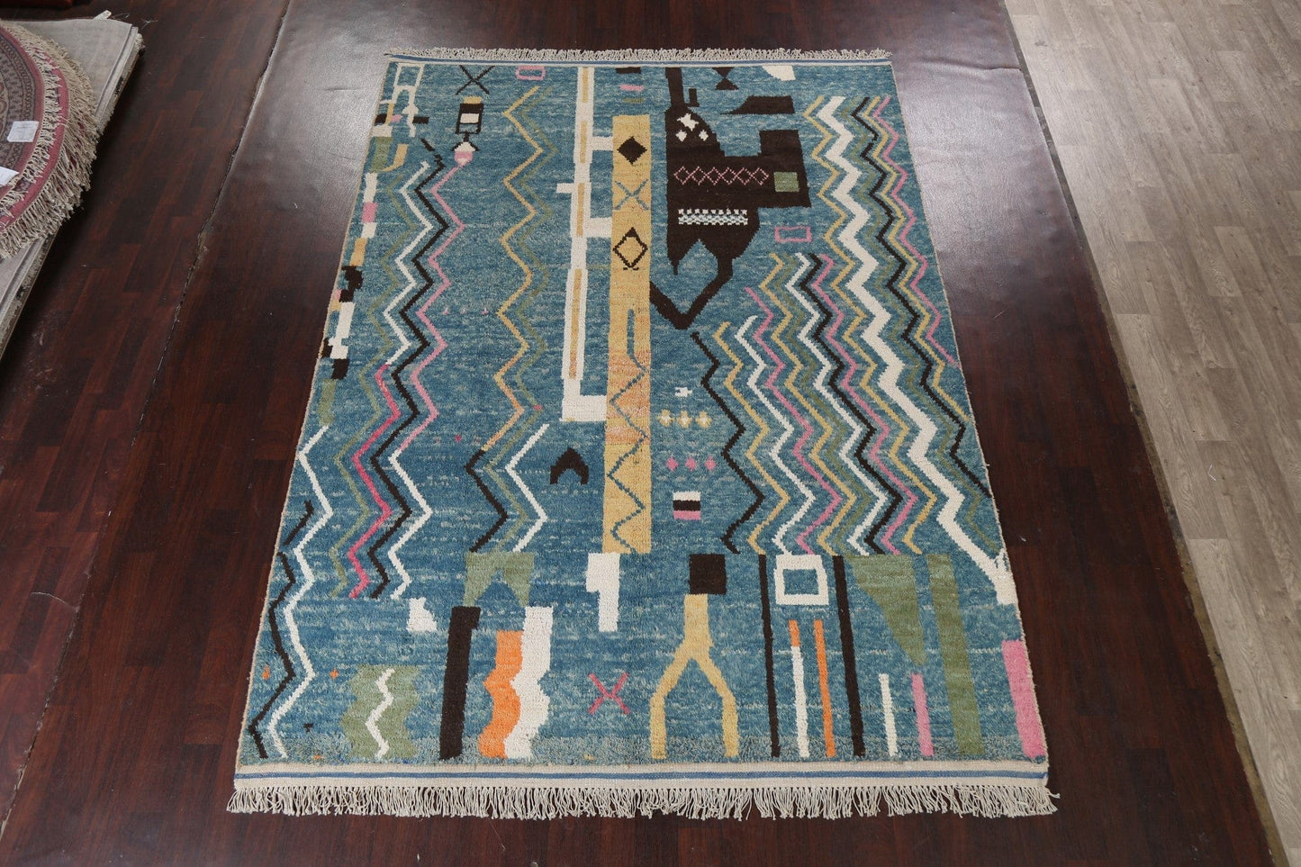 Wool Moroccan Abstract Area Rug 8x11