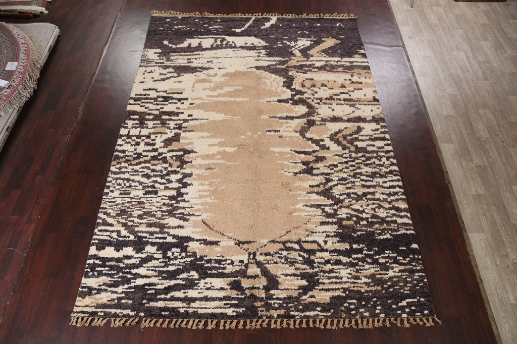 Abstract Moroccan Wool Area Rug 9x12