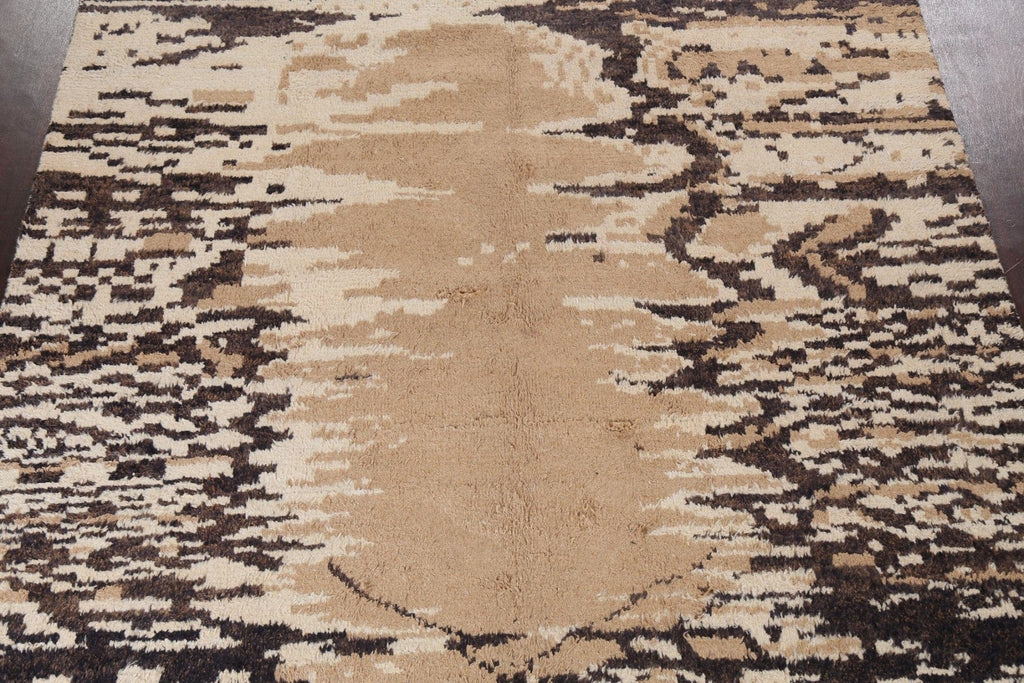 Abstract Moroccan Wool Area Rug 9x12