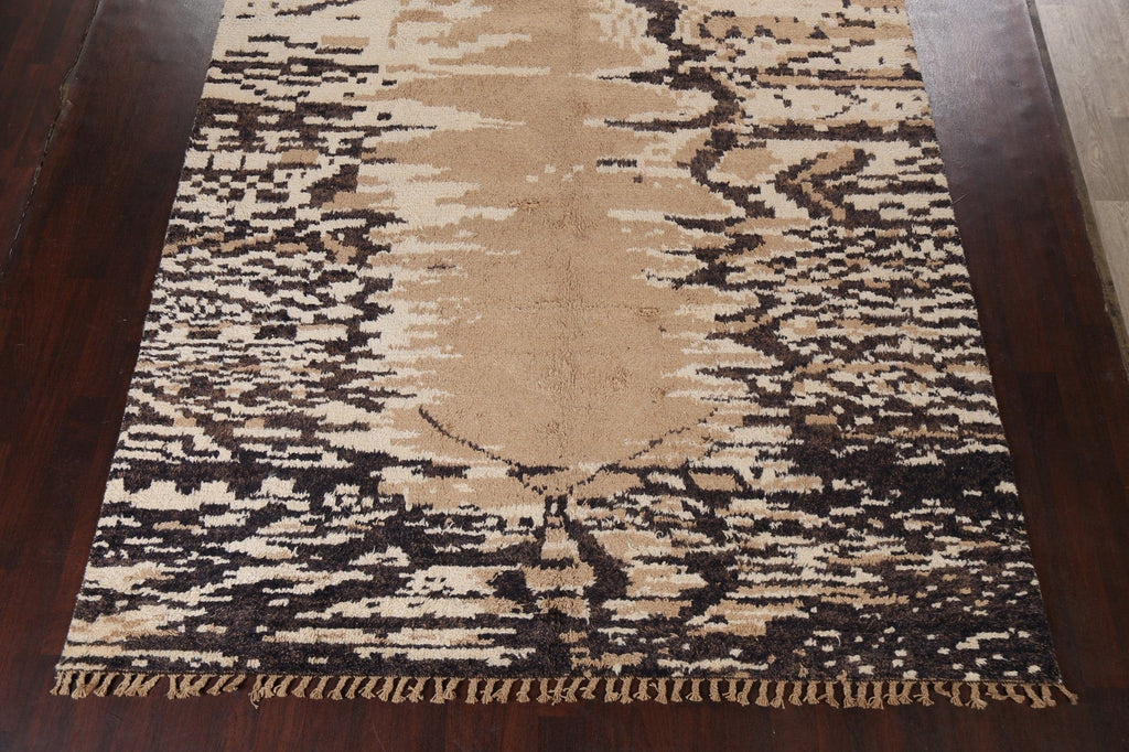 Abstract Moroccan Wool Area Rug 9x12